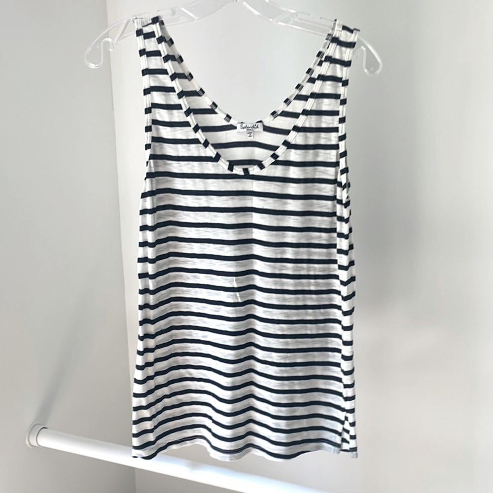 Splendid Size Small Navy & White Striped Tank Top